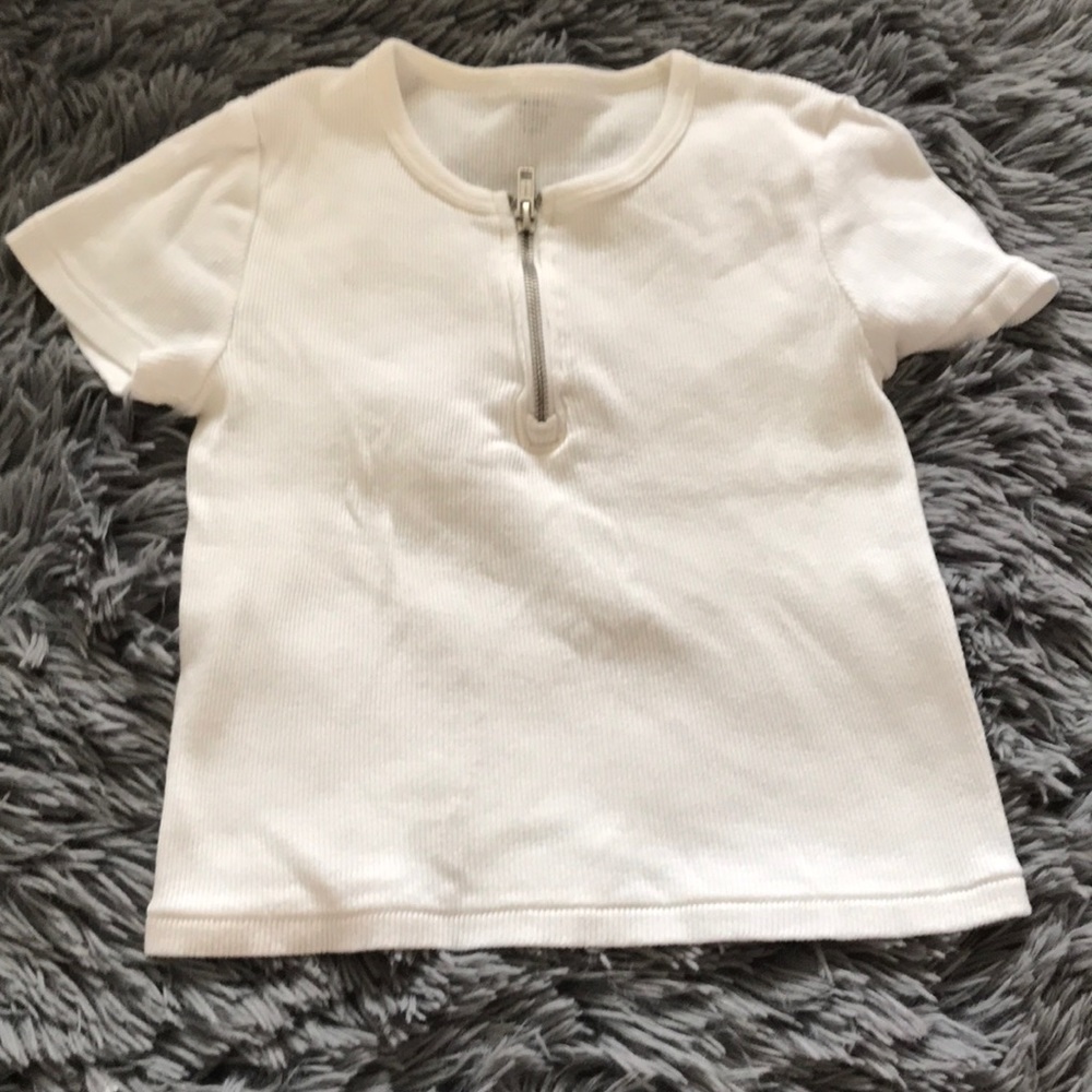 Brandy crop top w zipper